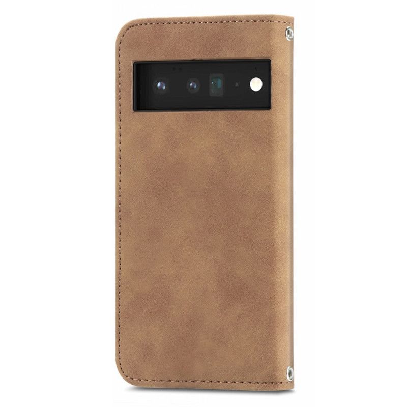 Flip Cover Google Pixel 6 Skin-touch Vintage Design