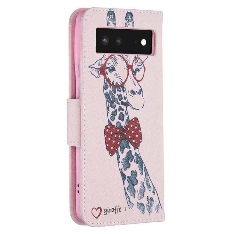 Flip Cover Til Google Pixel 6 Brainy Giraffe