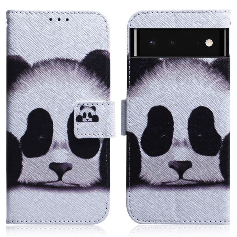 Flip Cover Til Google Pixel 6 Panda Face