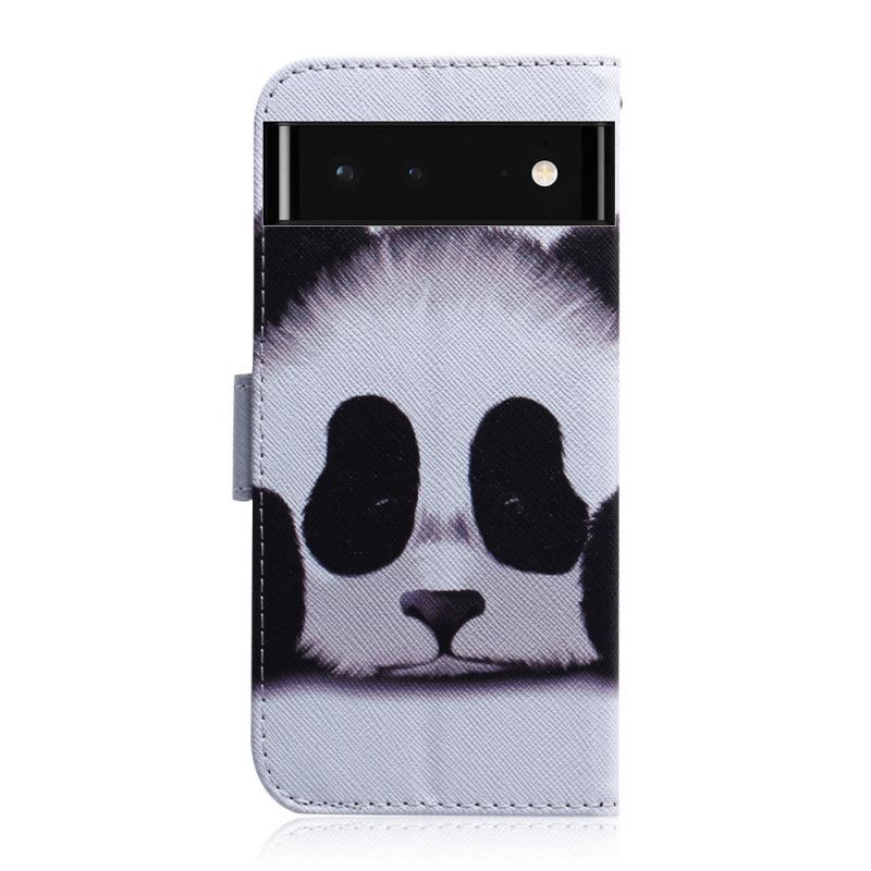 Flip Cover Til Google Pixel 6 Panda Face