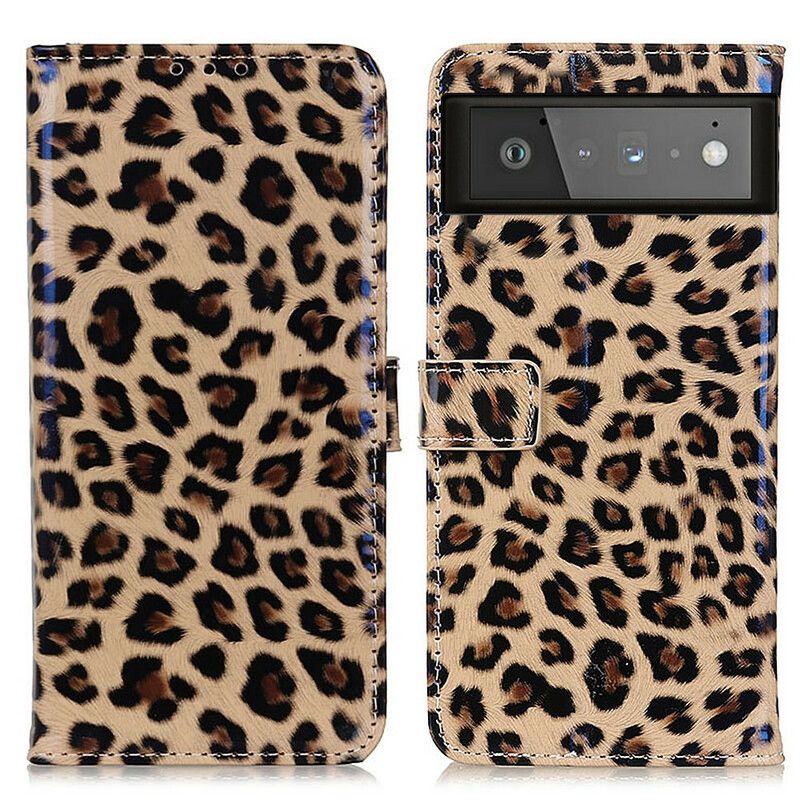 Flip Cover Til Google Pixel 6 Simple Leopard