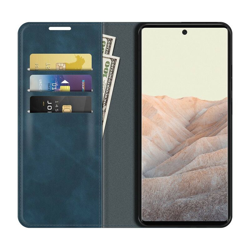 Flip Cover Til Google Pixel 6 Skin-touch