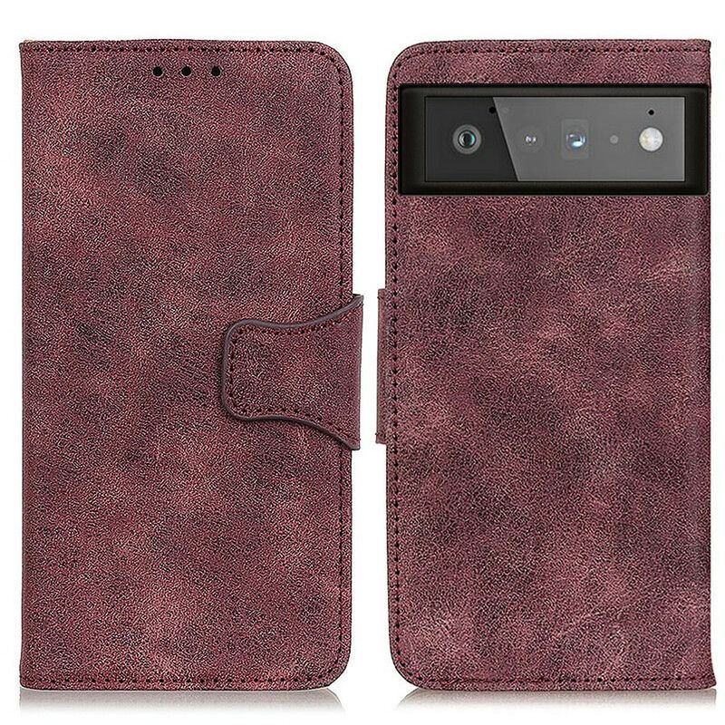 Flip Cover Til Google Pixel 6 Vintage Dobbeltsidet Magnetklap