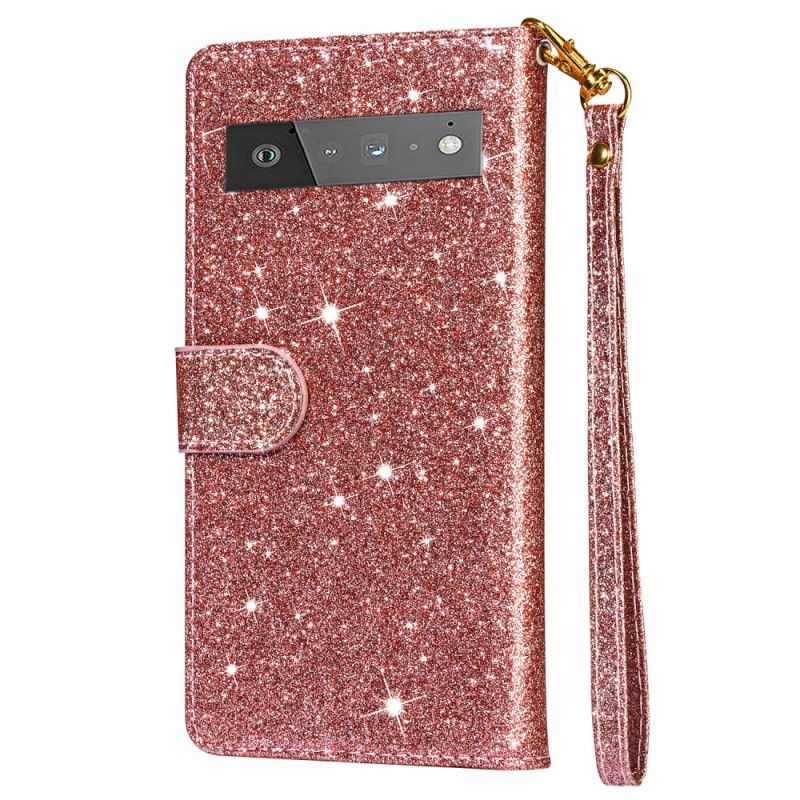 Læder Cover Google Pixel 6 Sequin Møntpung