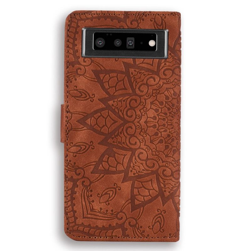 Læder Cover Google Pixel 6 Telefon Etui Barokmandala