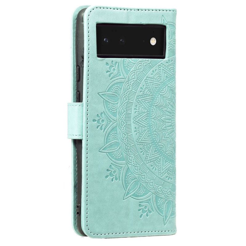 Læder Cover Google Pixel 6 Telefon Etui Mandala Søn