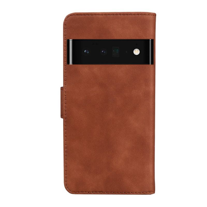 Læder Cover Google Pixel 6 Telefon Etui Skin-touch Butterfly