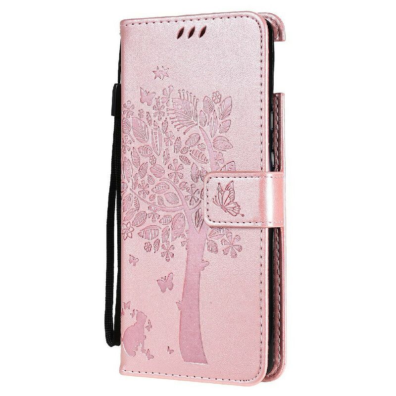 Læder Cover Google Pixel 6 Telefon Etui Tree And Strappy Killing