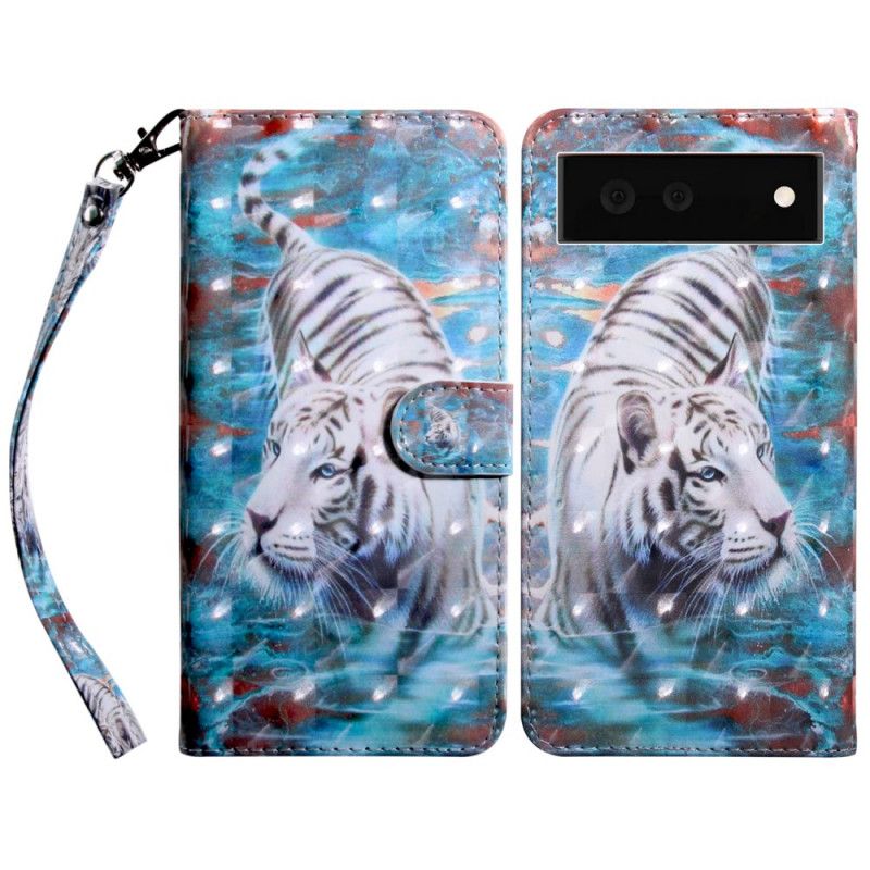 Læder Cover Google Pixel 6 Tiger I Vand