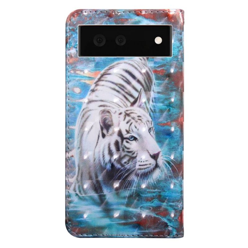 Læder Cover Google Pixel 6 Tiger I Vand