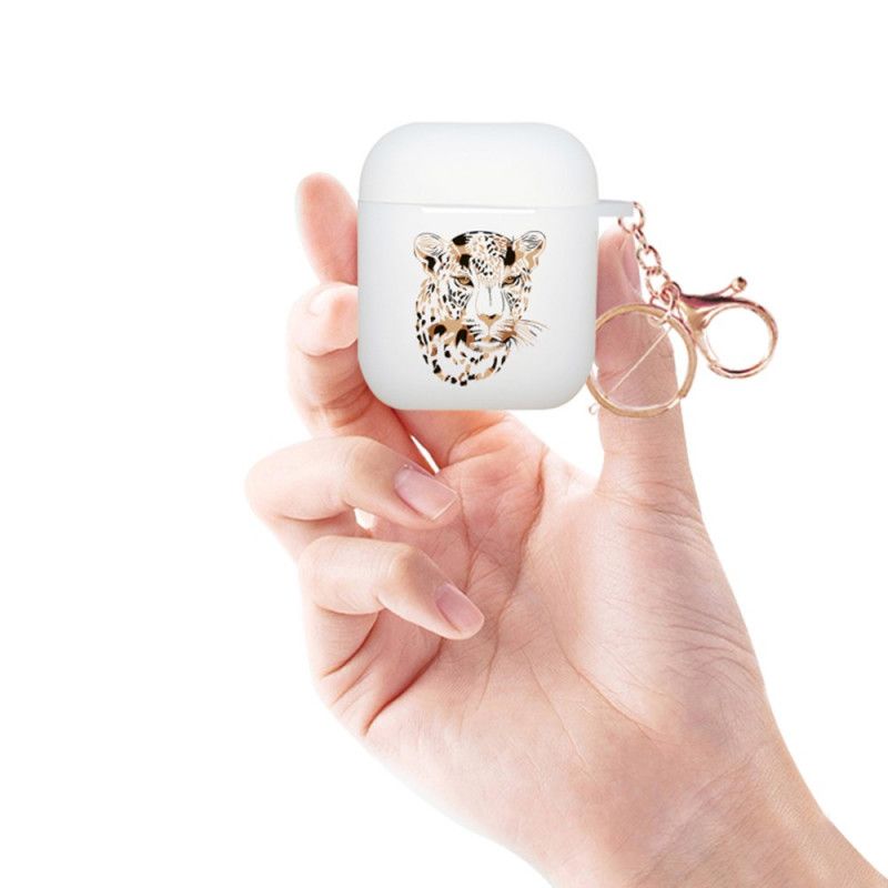 Cover AirPods Grøn Leopard-Serie Nxe Med Karabinhage Original