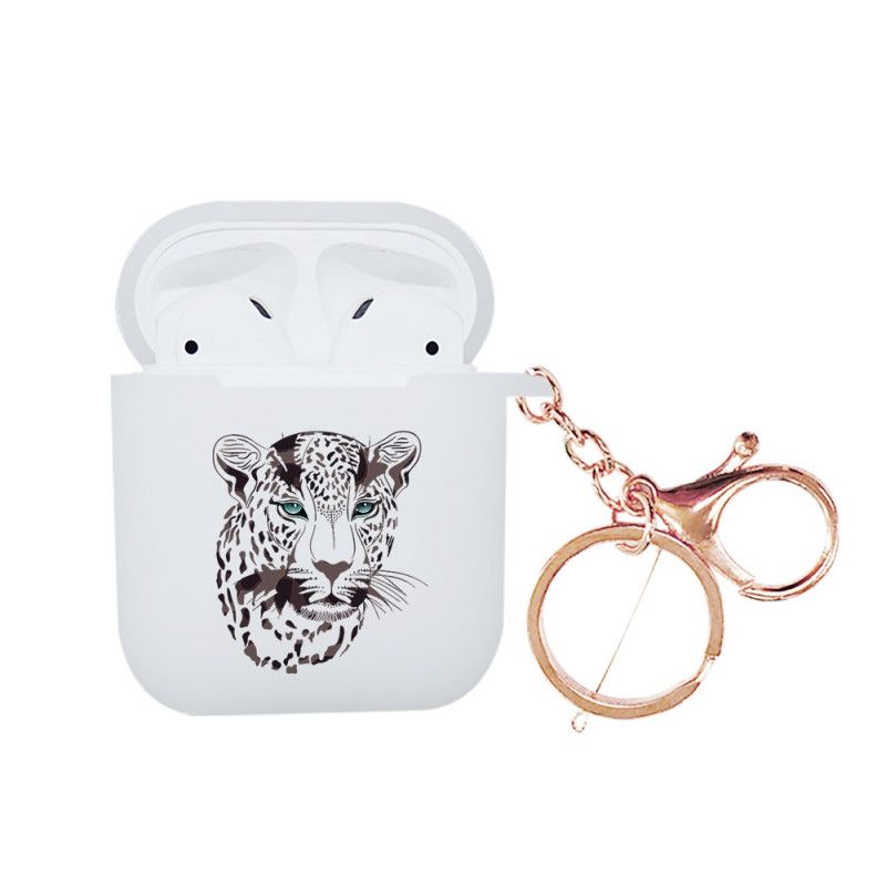 Cover AirPods Grøn Leopard-Serie Nxe Med Karabinhage Original