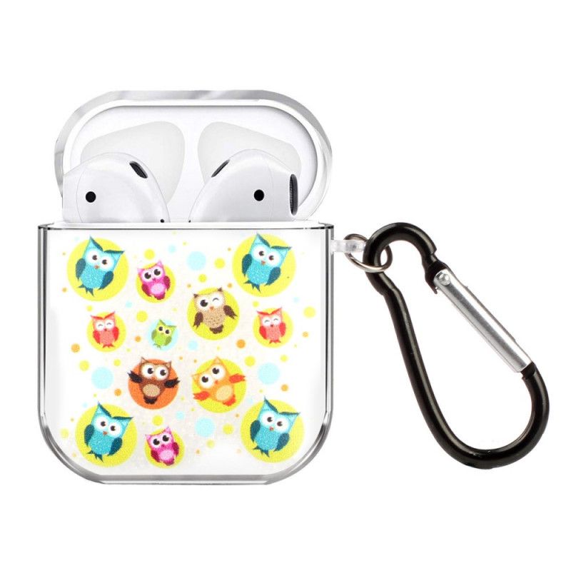 Cover AirPods Gul Gennemsigtig Silikone Fugleserie