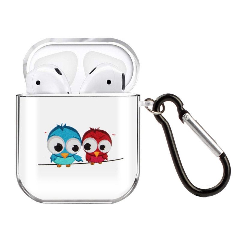 Cover AirPods Gul Gennemsigtig Silikone Fugleserie