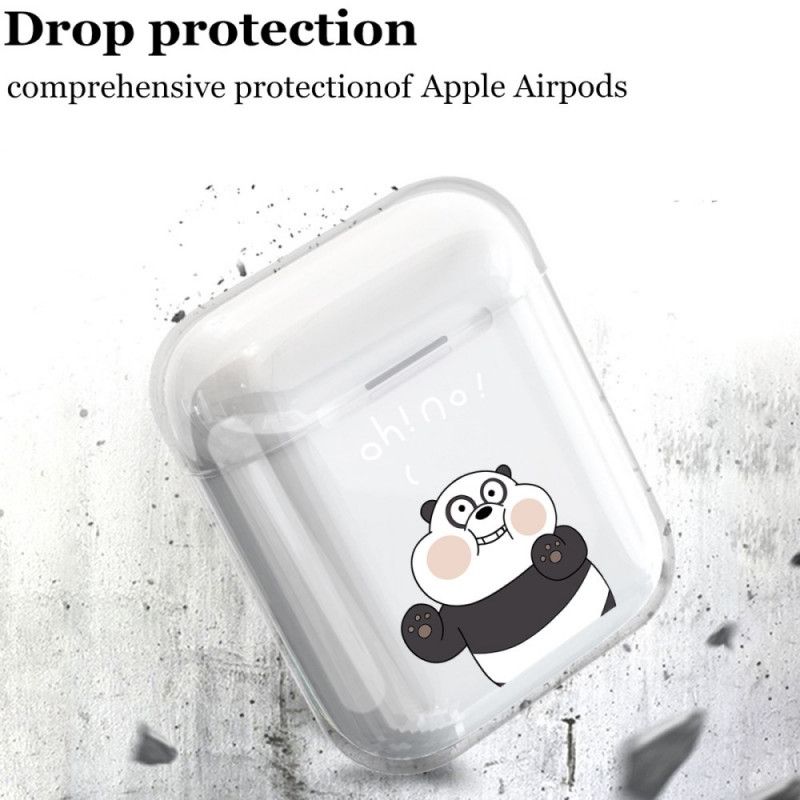 Cover AirPods Hvid Gennemsigtig Silikonedyrserie