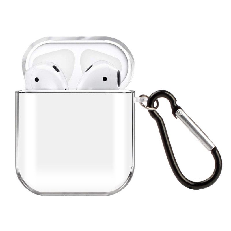 Cover AirPods Mobilcover Gennemsigtig Silikone Med Karabinhage