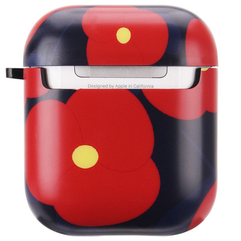 Cover AirPods Rød Stiv Blomster