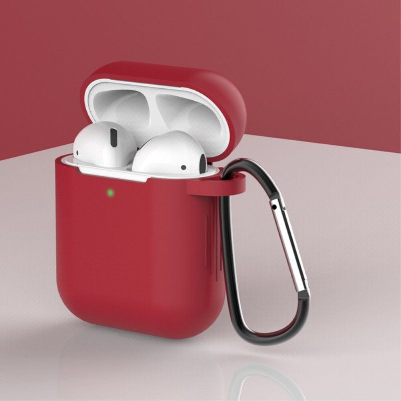 Cover AirPods Sort Designfarver Med Karabinhage