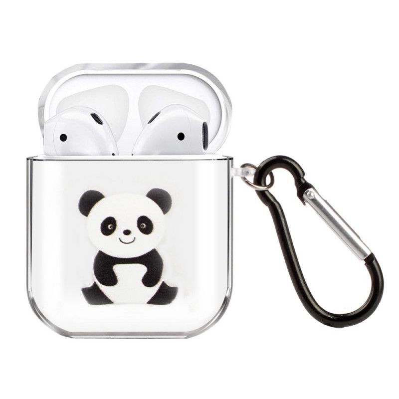 Cover AirPods Sort Gennemsigtig Silikonepandaserie