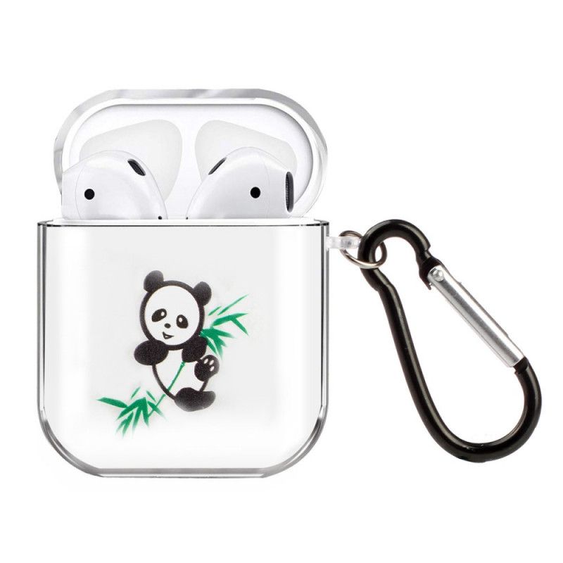 Cover AirPods Sort Gennemsigtig Silikonepandaserie