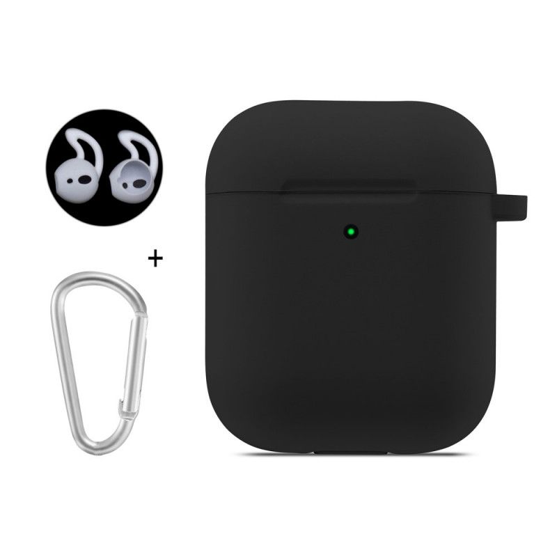 Cover AirPods Sort Med Øretelefonbeskytter Og Hatprins Karabinhage Original