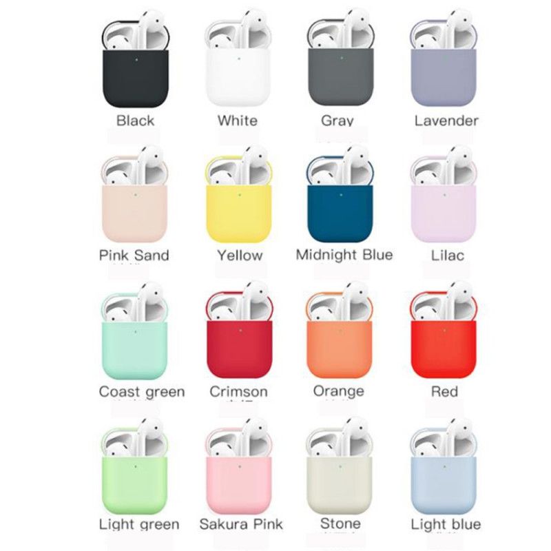 Cover AirPods Sort Mobilcover Mattsilikone