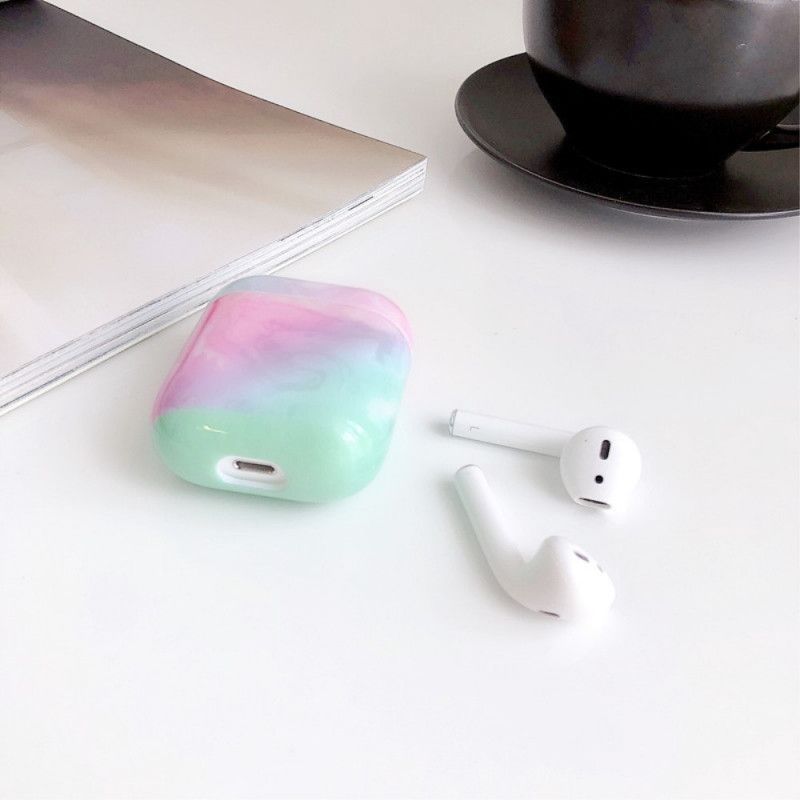 Cover AirPods Sort Mobilcover Silikone Marmor Stil