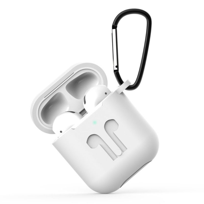 Cover AirPods Sort Øretelefon Design Med Karabinhage