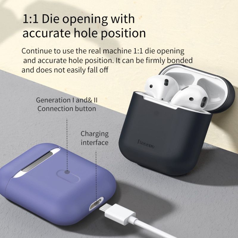 Cover AirPods Sort Silikone Baseus