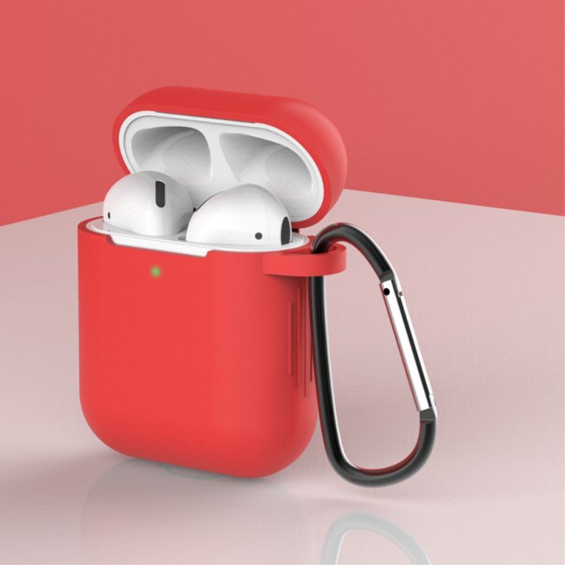 Cover AirPods Sort Silikone Med Karabinhage