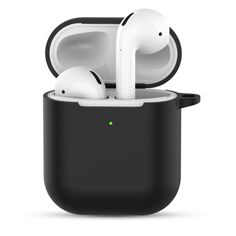 Cover AirPods Sort Silikone Med Nøglering Original