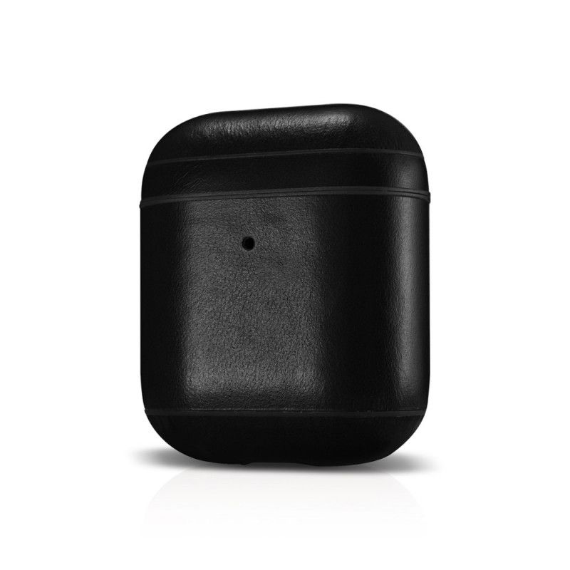 Cover for AirPods Sort Ægte Icarer Læder