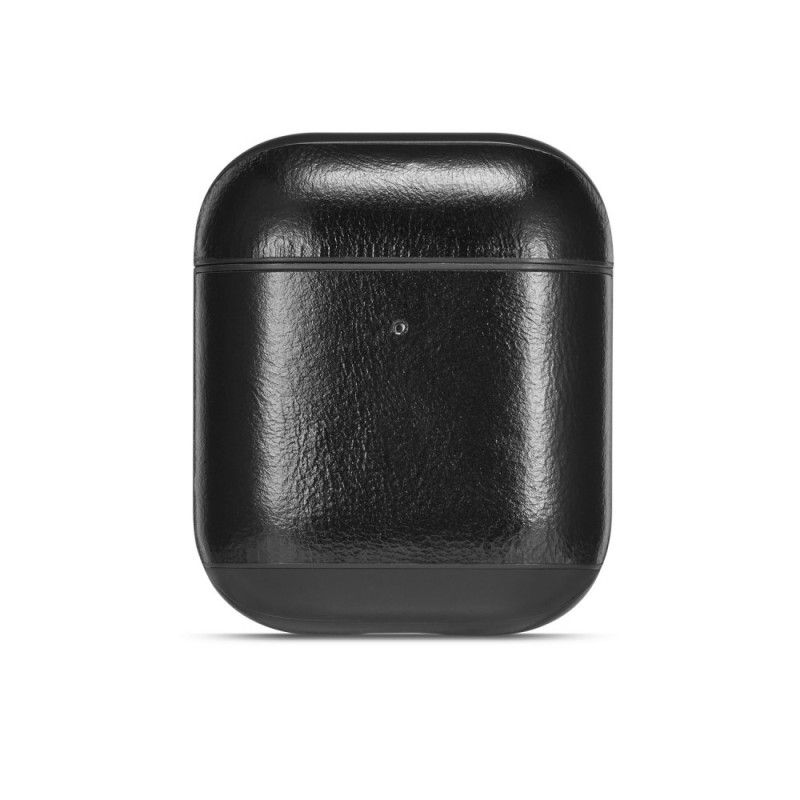 Cover for AirPods Sort Ægte Læder