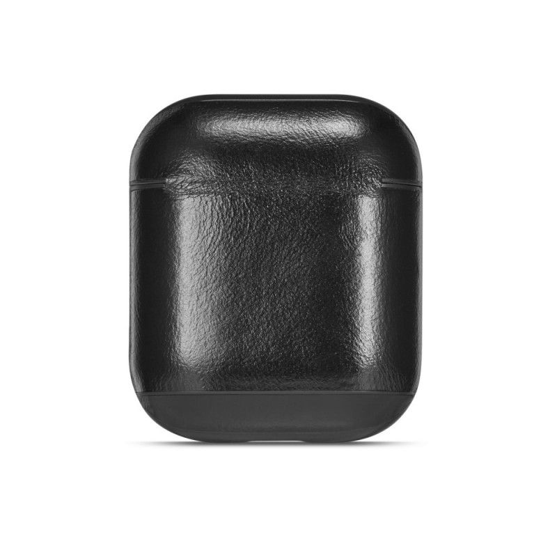 Cover for AirPods Sort Ægte Læder