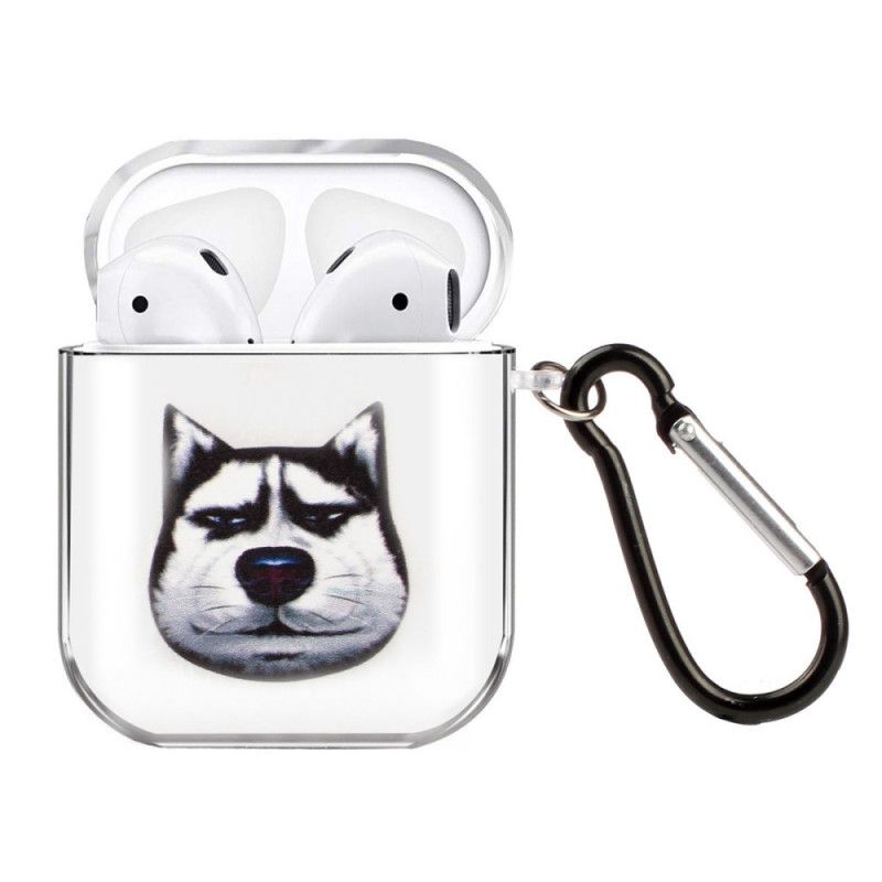 Cover for AirPods Sort Gennemsigtig Silikone Hundeserie