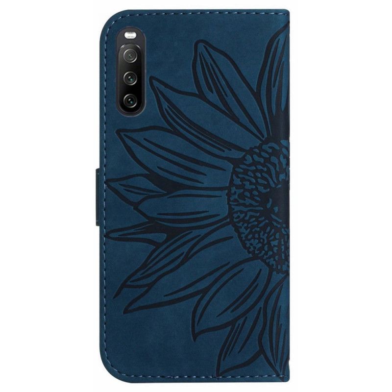 Flip Cover Sony Xperia 10 Vi Solsikke Skulderrem