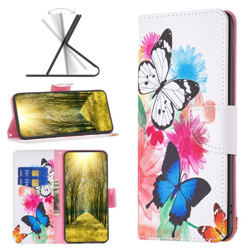 Flip Cover Til Sony Xperia 10 Vi To Sommerfugle