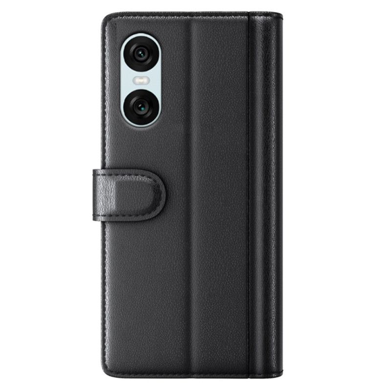 Læder Cover Sony Xperia 10 Vi Ægte Læder