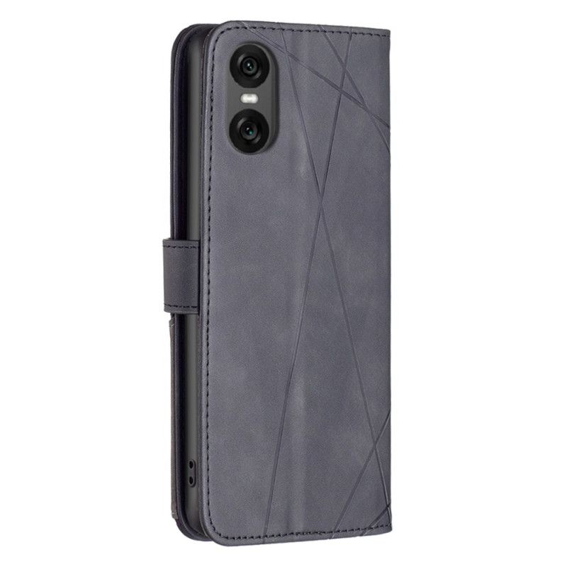 Læder Cover Sony Xperia 10 Vi Telefon Etui Binfen Farve Geometrisk Mønster