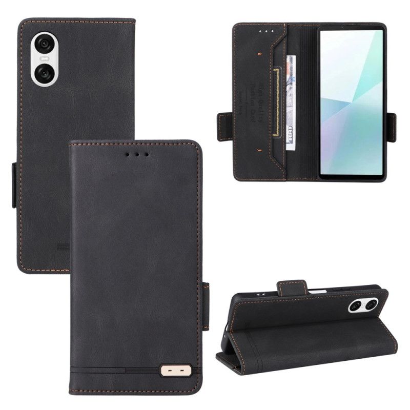 Læder Cover Sony Xperia 10 Vi Telefon Etui Retro Stil Ruskindseffekt