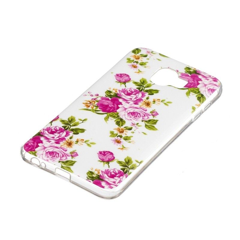 Cover Samsung Galaxy J6 Fluorescerende Frihedsblomster