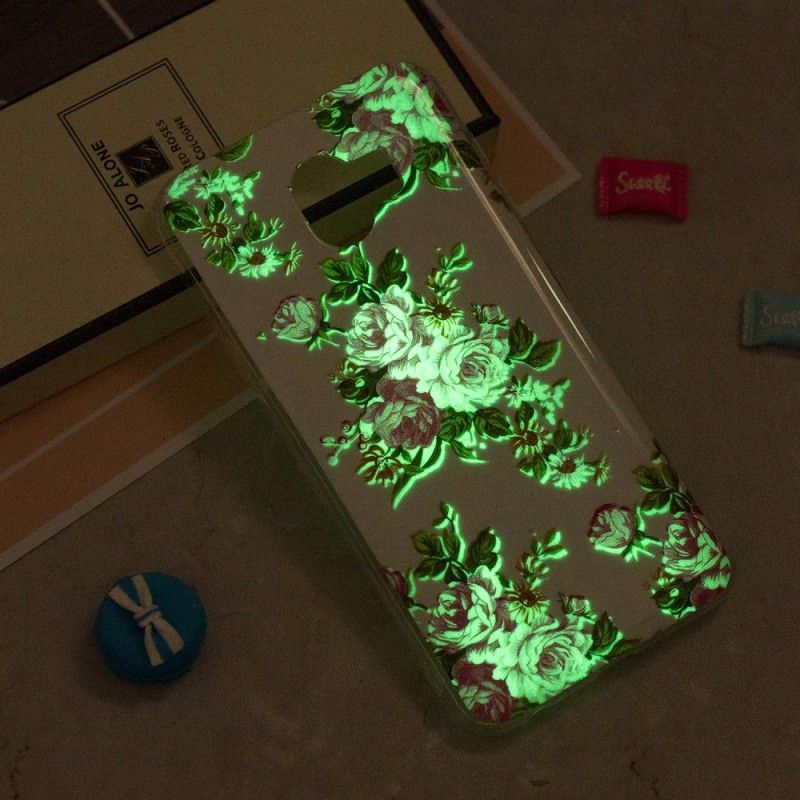 Cover Samsung Galaxy J6 Fluorescerende Frihedsblomster