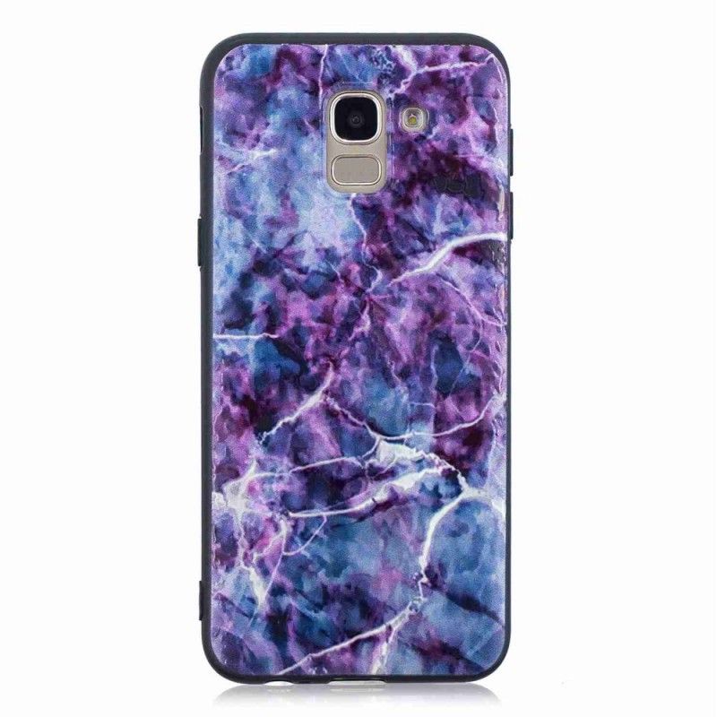 Cover Samsung Galaxy J6 Lilla Marmor Beskyttelse