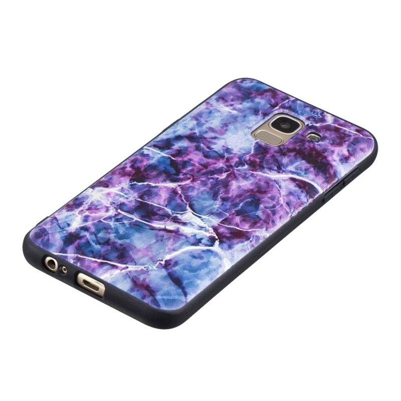 Cover Samsung Galaxy J6 Lilla Marmor Beskyttelse