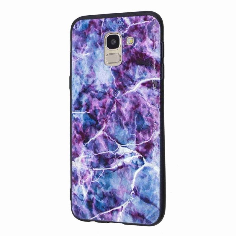 Cover Samsung Galaxy J6 Lilla Marmor Beskyttelse