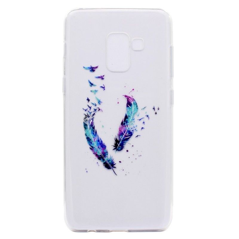 Cover Samsung Galaxy J6 Mobilcover Gennemsigtige Fjer