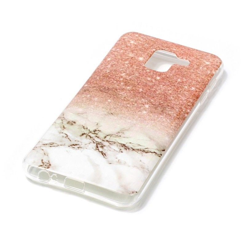 Cover Samsung Galaxy J6 Sort Marmorglitter Beskyttelse