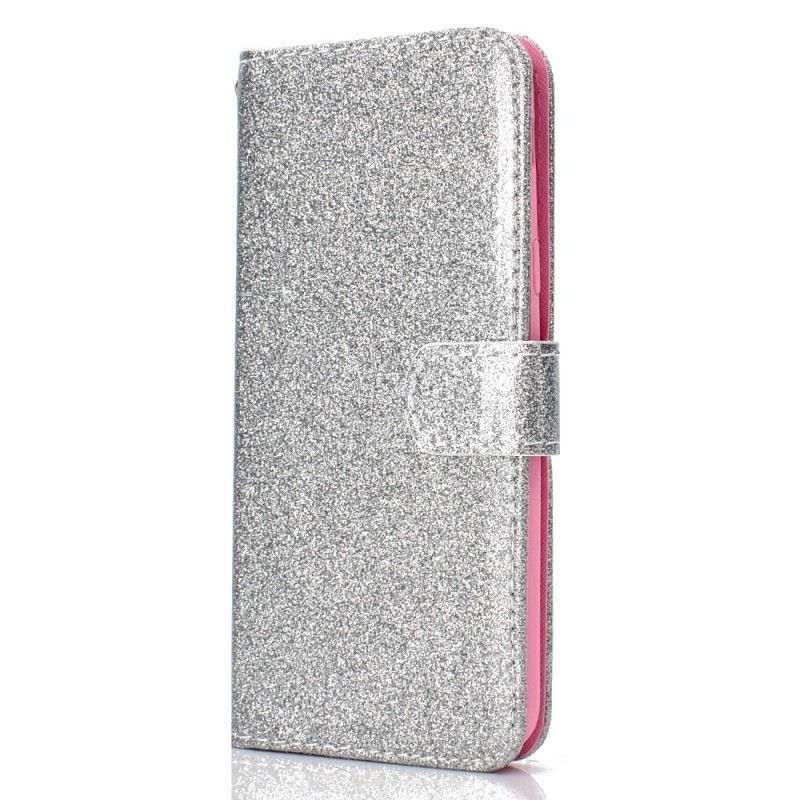 Flip Cover Læder for Samsung Galaxy J6 Lilla Glitter