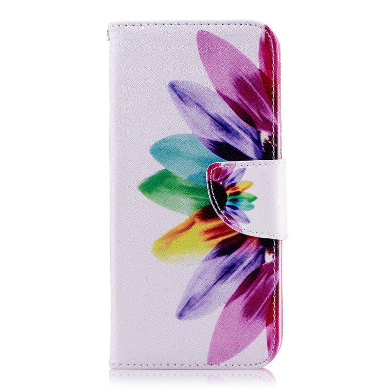 Flip Cover Læder Samsung Galaxy J6 Akvarelblomst