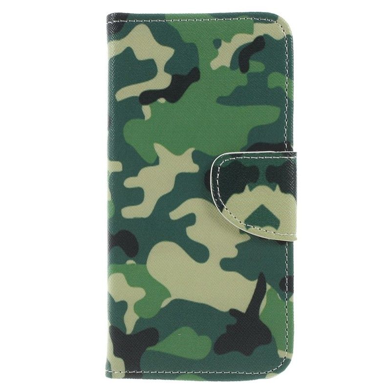 Flip Cover Læder Samsung Galaxy J6 Militær Camouflage Beskyttelse